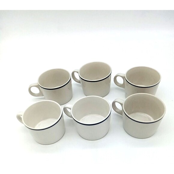 Vintage 1985 Newcor Japan Tulip Time Stoneware Coffee Tea Cups Lot of 6 - Picture 4 of 7